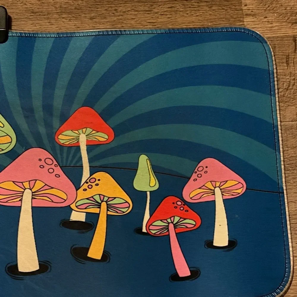 Colorful Mushroom Design Mouse Pad